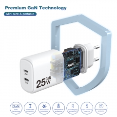 Mobile Phone Dual USB C 25W Wall Fast Charging 25W PD Charger For Iphone 11 12 13 14 15 16Plus Pro Max