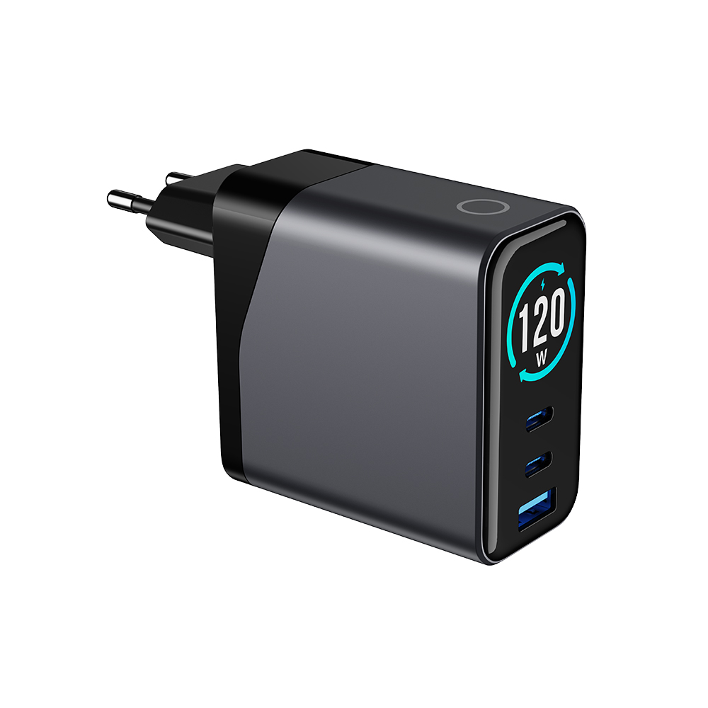 120W GaN Charger with Display | Multi-Port USB-C Fast Charger