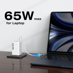 Smartphones 65W Gan Charger Type c 3 Ports PD Charger 65W | ZX-3U32T