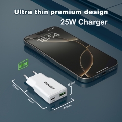 PD Fast Charging 25w Charger Type c Cell Phone Universal Adapter 25w Wall Charger for iPhone Samsung | ZX-2U102T