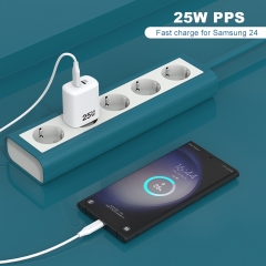 Mobile Phone Dual USB C 25W Wall Fast Charging 25W PD Charger For Iphone 11 12 13 14 15 16Plus Pro Max