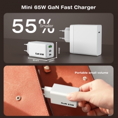 Smartphones 65W Gan Charger Type c 3 Ports PD Charger 65W | ZX-3U32T