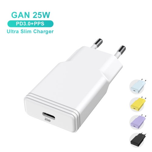 Ultra Slim 25W Fast Charger Type C Mobile Phone Universal Portable Adapter USB C Wall Charger 25w for iphone