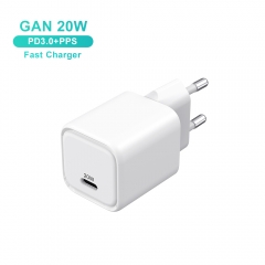 Custom PD 20w Charger Type c PD3.0 QC Portable Wall Mobile Phone Gan 20w Fast Charger | ZX-1U76T