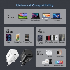 Custom PD 20w Charger Type c PD3.0 QC Portable Wall Mobile Phone Gan 20w Fast Charger | ZX-1U76T