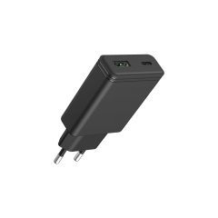 Ultra Slim 65W GaN Charger with USB-C + USB-A Portable Mobile Fast Charger | ZX-2U121T