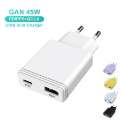 45W Gan Charger Type c PD PPS Fast Charging Mobile Phone Wall 45w Charger KC | ZX-2U116T
