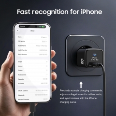 45W AVS GaN Charger with Smart Display TFT for iPhone Mobile Phone | ZX-1U93T