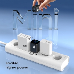 45W AVS GaN Charger with Smart Display TFT for iPhone Mobile Phone | ZX-1U93T