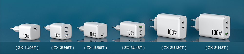 A variety of 100W chargers from the factory manufacturer