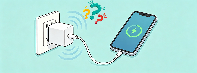 The fast charger is making a sound