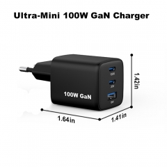 100W GaN Charger 2C1A USB C Fast Charger for iPhone, Samsung, Mobile Devices and Laptop | ZX-3U45T