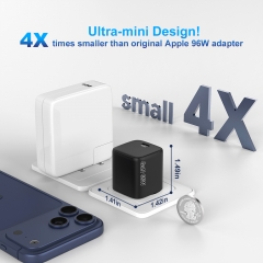 Phone Mini 65W Type c Fast Charger with PD AVS PPS for iPhone 17 18, Samsung S25 S26 | ZX-1U97T