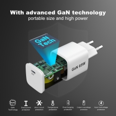 Phone Mini 65W Type c Fast Charger with PD AVS PPS for iPhone 17 18, Samsung S25 S26 | ZX-1U97T