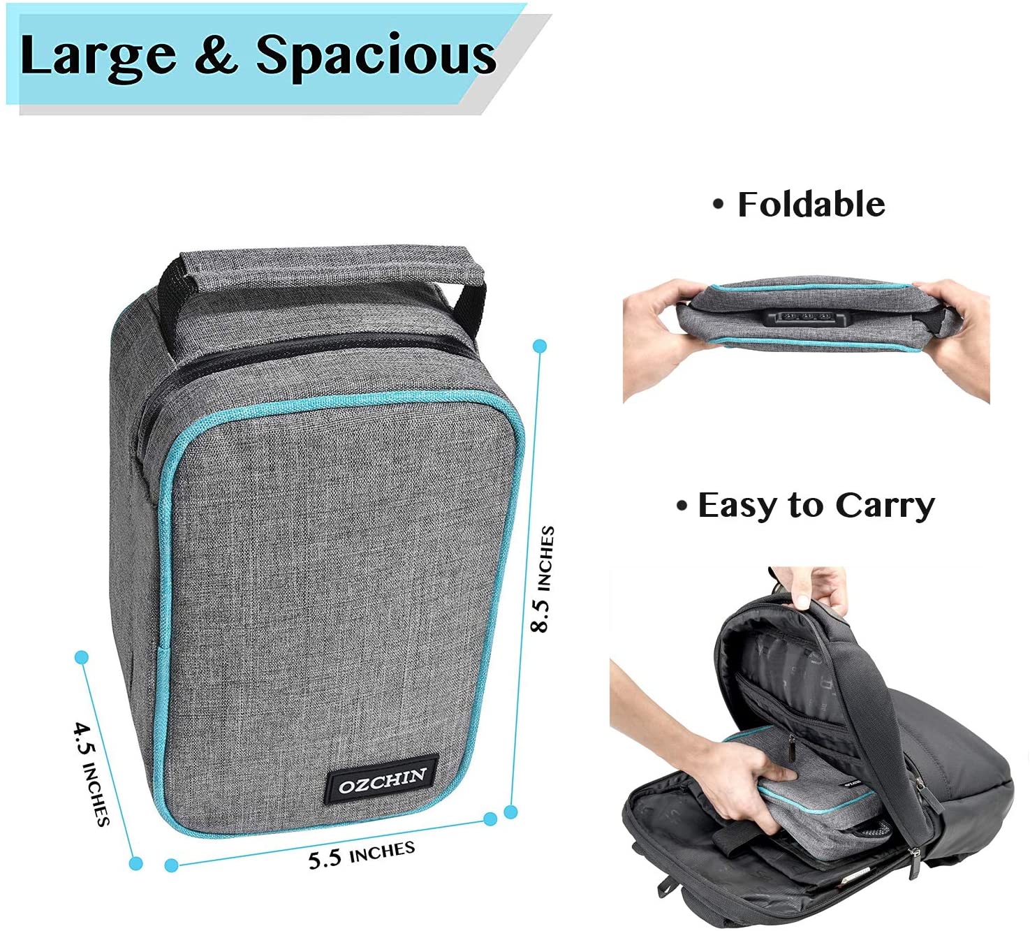 OZCHIN Smell Proof Bag with Combination Lock Odor Proof Stash Case