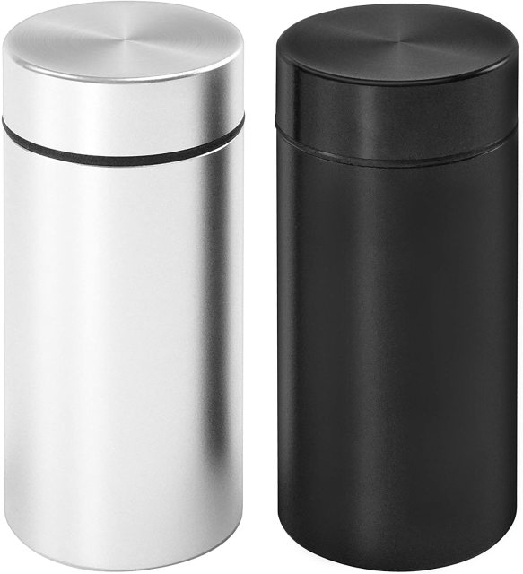 OZCHIN Stash Jar Airtight Smell Proof Aluminum Herb Container Bottle Multipurpose Storage Containers 80ml