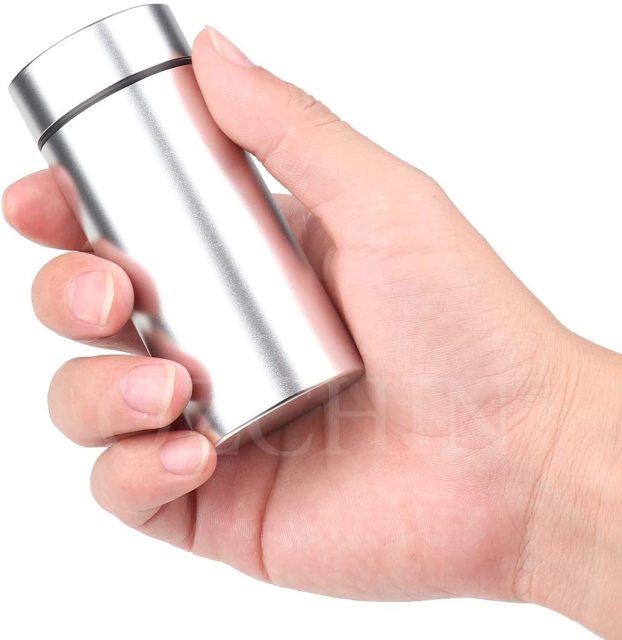 OZCHIN Stash Jar Airtight Smell Proof Aluminum Herb Container Bottle Multipurpose Storage Containers 80ml