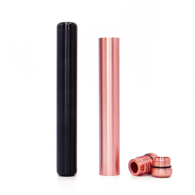 OZCHIN Aluminum Metal Tube 4.5-inch, Airtight, Lightweight, Fit in Pocket Great for Traveling