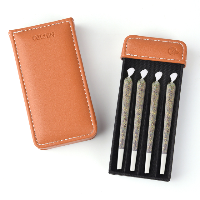 OZCHIN Pull-and-Push Joint Holder, Strong and Sturdy, Holds 4 King Size Prerolls, Portable, Compact