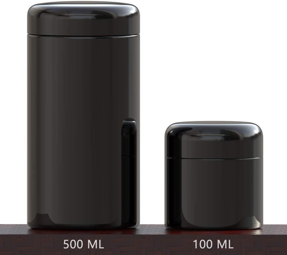 OZCHIN Glass Jar w/Airtight Lid 500ml Scent Proof Container for Herb (500ml)