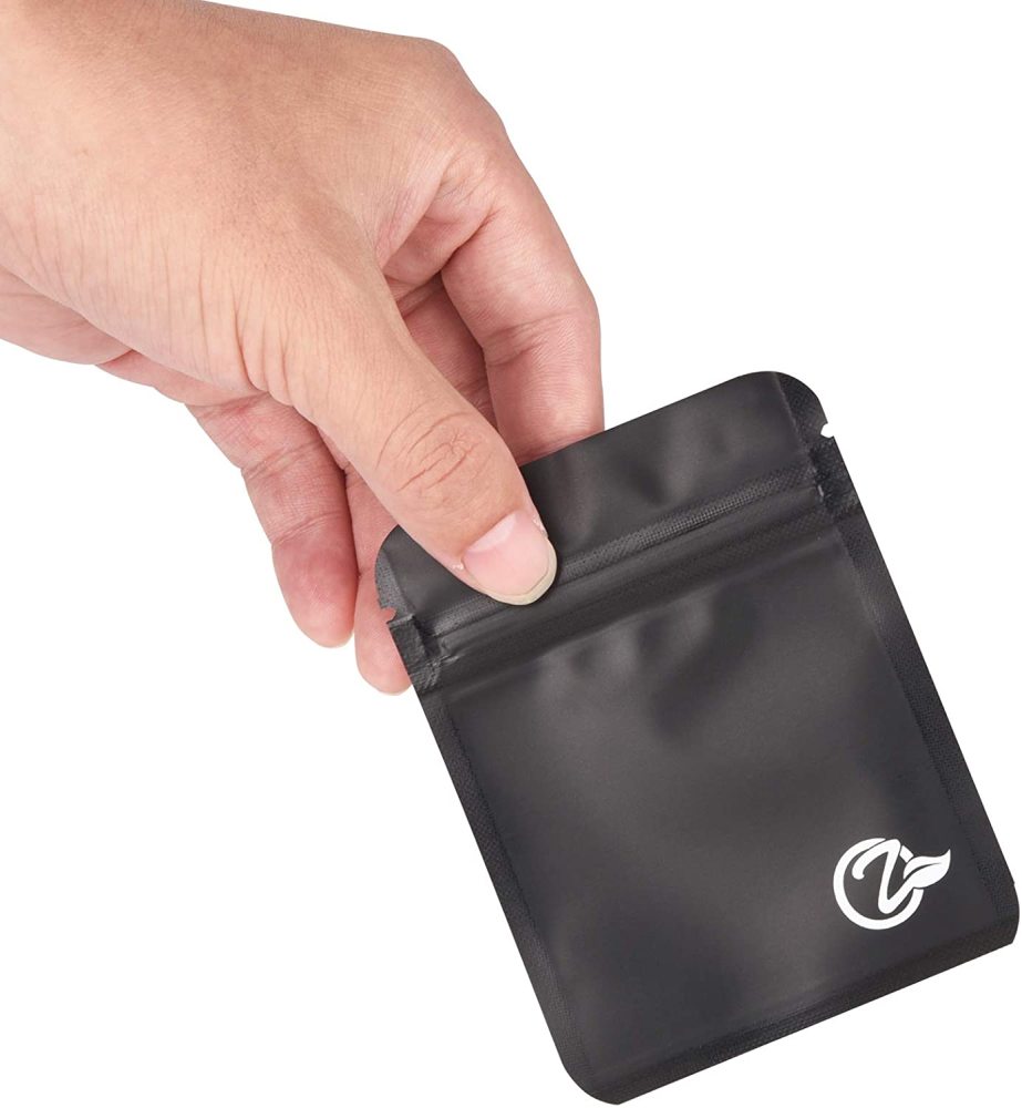 OZCHIN 100 Pack Herb Smell Proof Mylar Bag Resealable (4x6 inch)