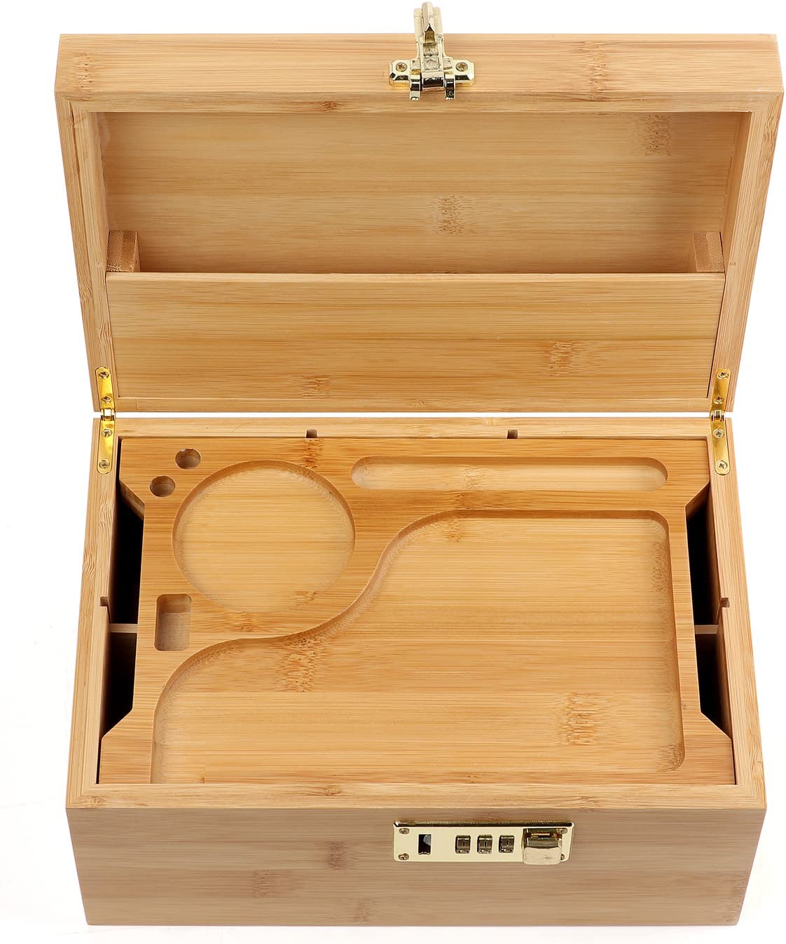 OZCHIN Large Stash Box Combo Accessories Kit with Lock, 2 Glass Jars