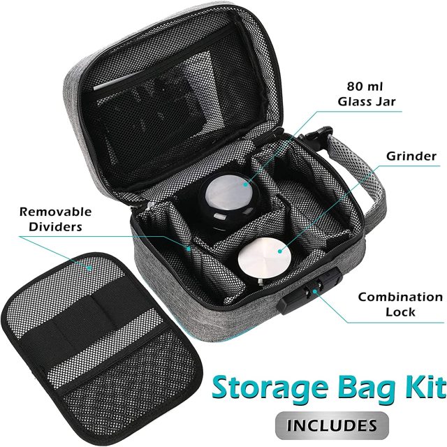 Large Smell Proof Bag with Combination Lock Odor Proof Lock Box Bag Travel Storage Case Activated Charcoal Bag Great Christmas Gift