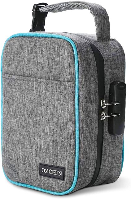 OZCHIN Large Storage Bag with Combination Lock Lunch Bag File Organizer Case Container; Medicine Lock Bag Travel Storage Case
