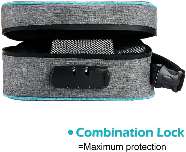 OZCHIN Large Storage Bag with Combination Lock Lunch Bag File Organizer Case Container; Medicine Lock Bag Travel Storage Case