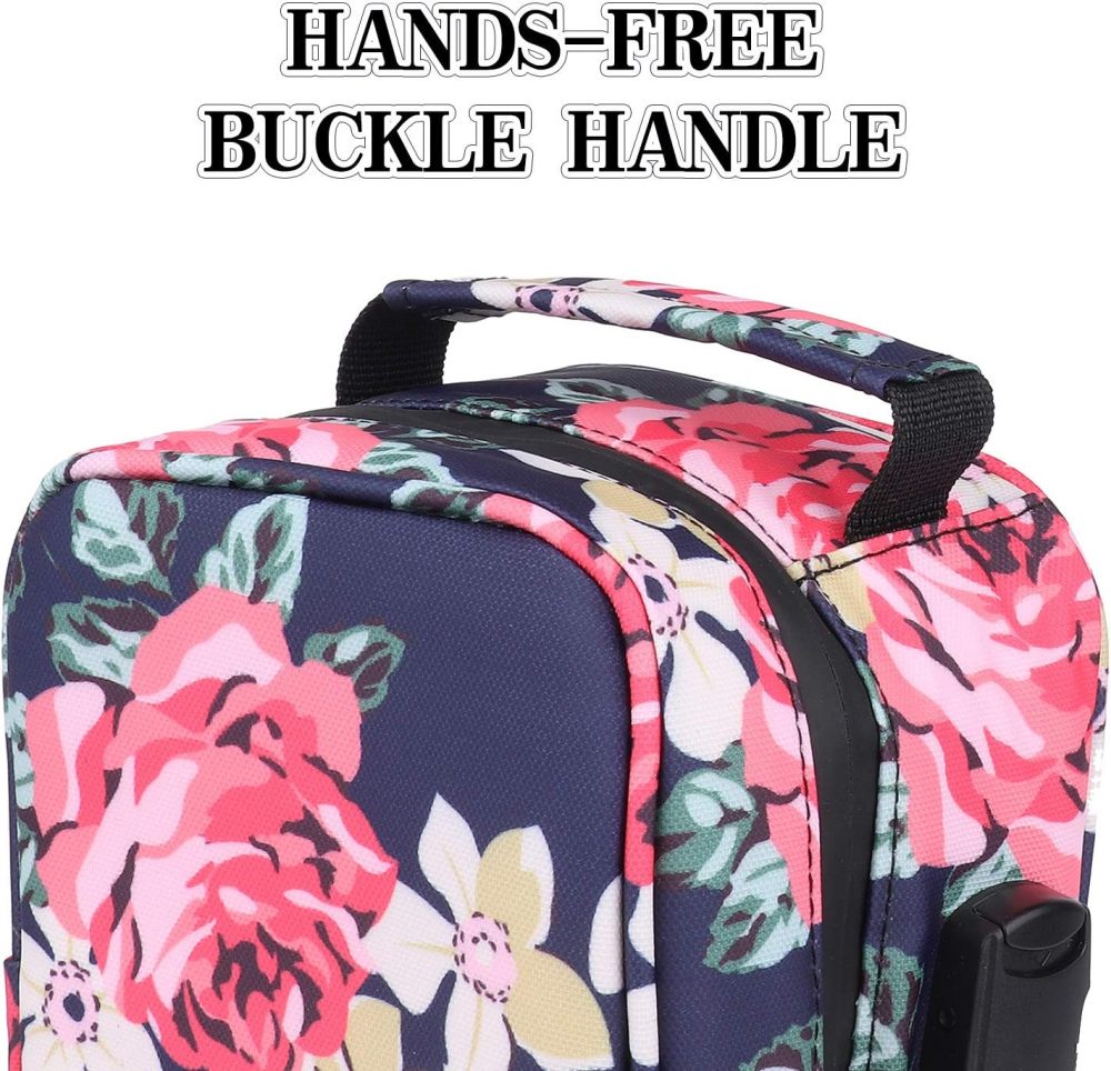 Smell Proof Bag with Combination Lock Lunch Bag File Organizer Case Container; Medicine Lock Bag Travel Storage Case Christmas Gifts for Women