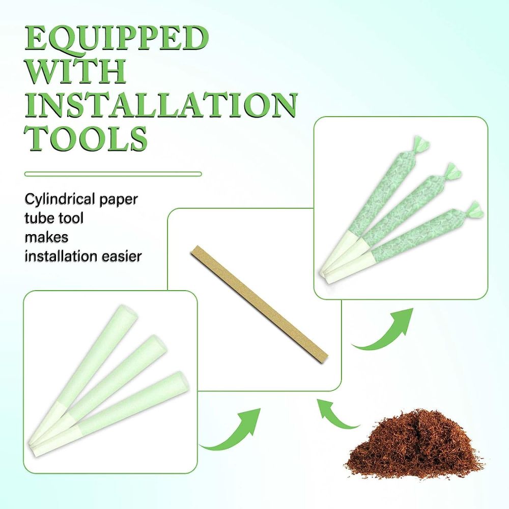 Green Pre Rolled Cones 50 Pack (4.2inches/108mm) Green Cones Rolling Papers with Tips, Slow-Burning and Chemical-Free, Ideal for Women and Beginners (Green)