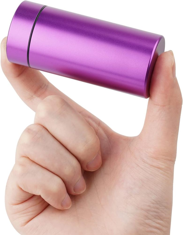 OZCHIN Aluminum Storage Jar Portable Airtight Smell Proof Container Bottle Multipurpose Storage Container for Spices, Coffee & Teas 80ml (Rose Gold&Purple&Red)