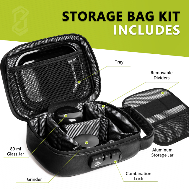 Buy Smell Proof Weed Bags & Stash Box with Lock - The Happy Kit