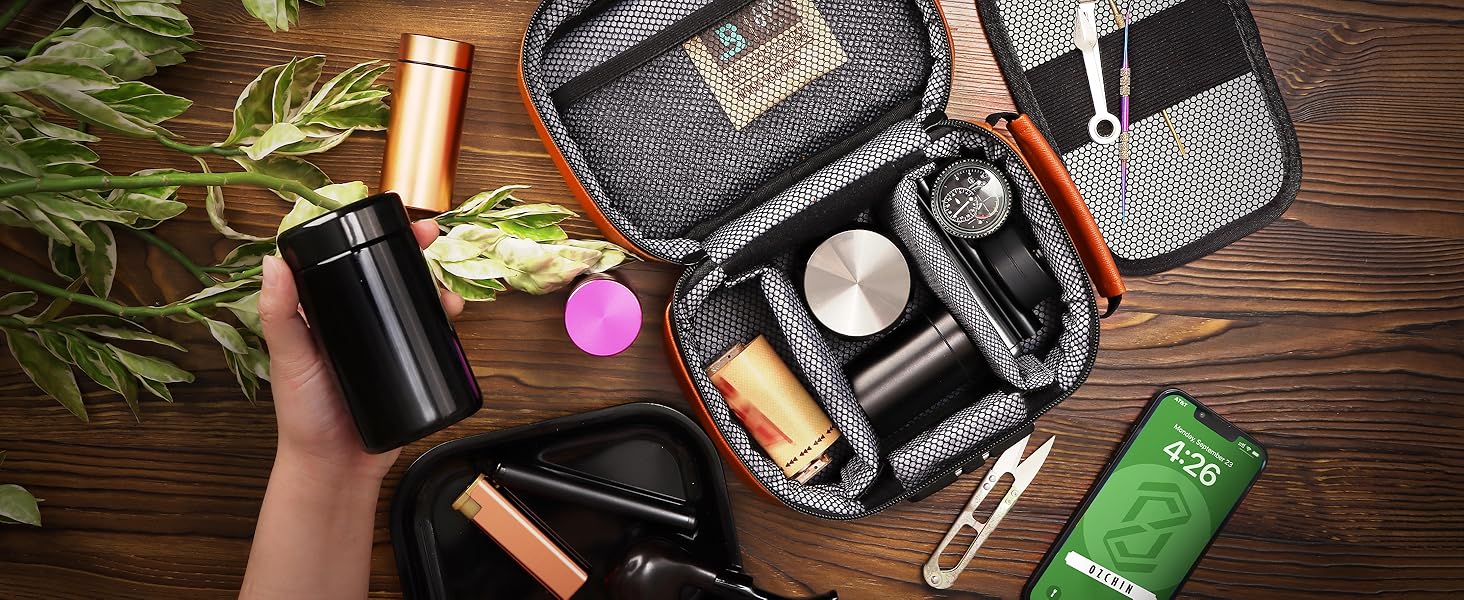 OZCHIN Smell Proof Bag Combo PU Leather Smell Proof Stash