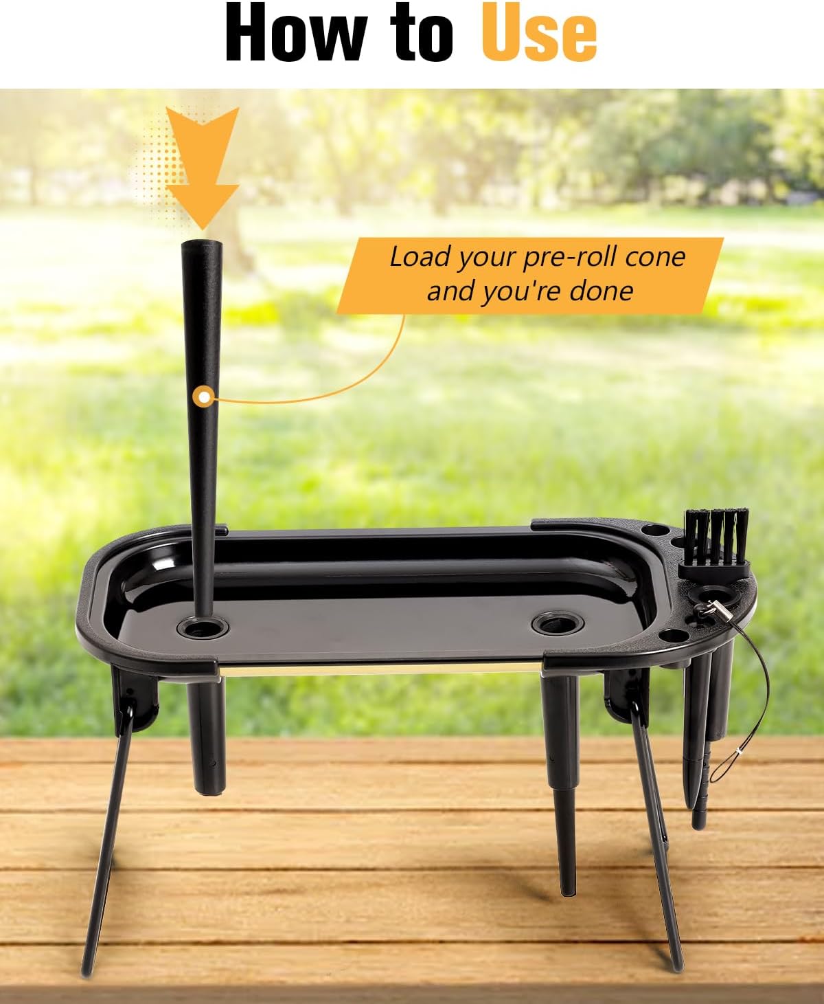 Metal Rolling Tray Set with Cone Loader, Cone Filler