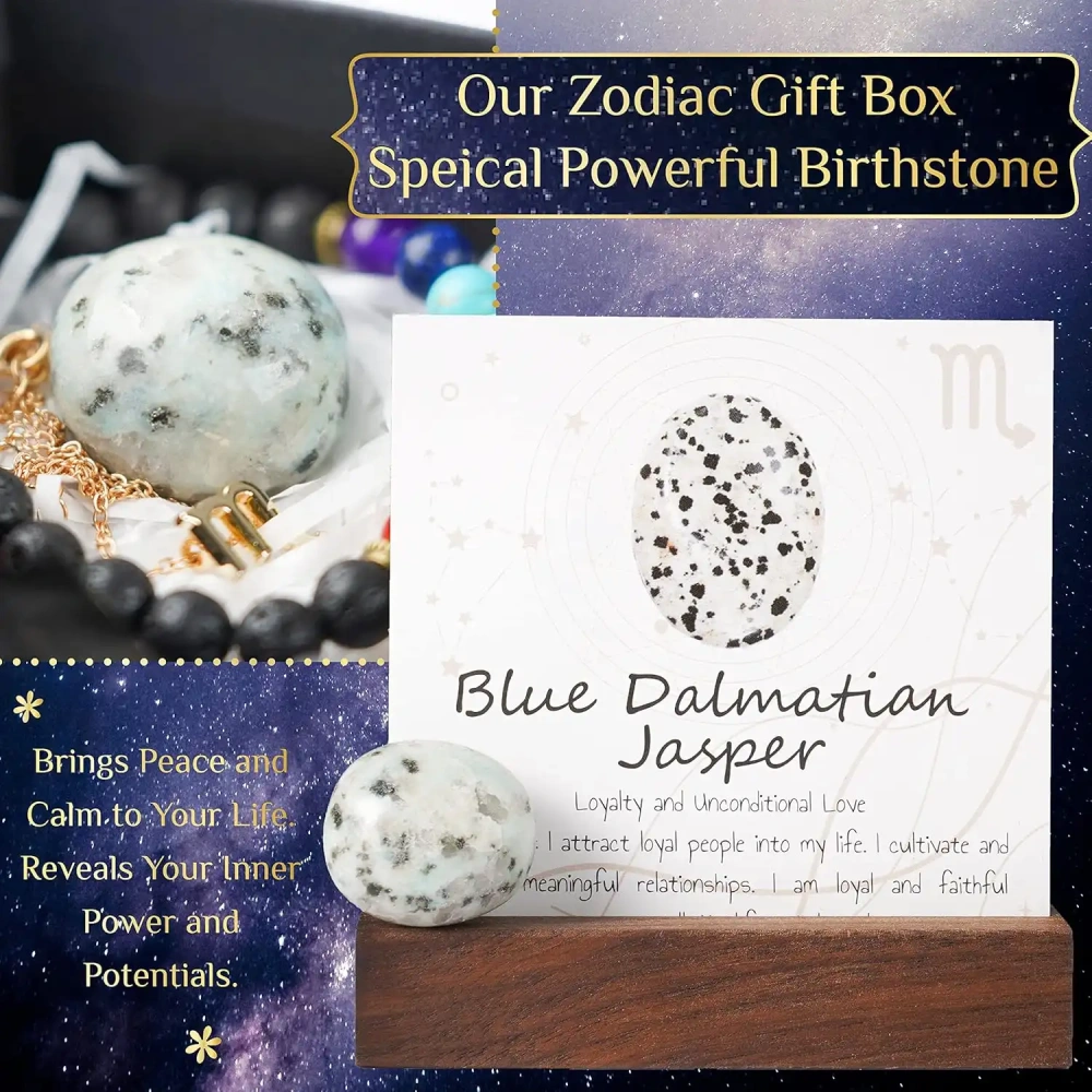 Zodiac Sign Gifts Spiritual Gifts Horoscope Gifts with Zodiac Stone Necklace and Chakra Bracelet  Astrology Crystal Set and Healing Stone Gifts