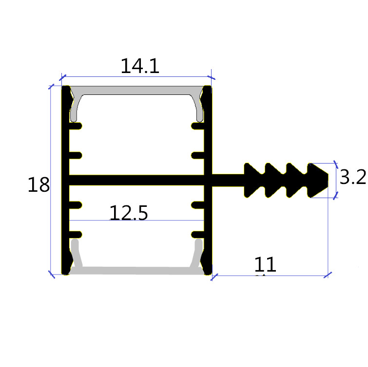 Wholesale Up Down Side Lighting Fixture Cabinet Aluminum LED Profile For LED Strip Light