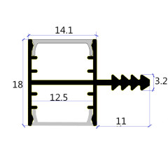 Wholesale Up Down Side Lighting Fixture Cabinet Aluminum LED Profile For LED Strip Light