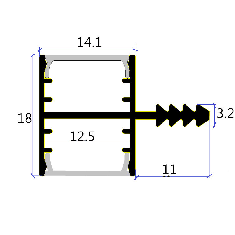 Wholesale Up Down Side Lighting Fixture Cabinet Aluminum LED Profile For LED Strip Light