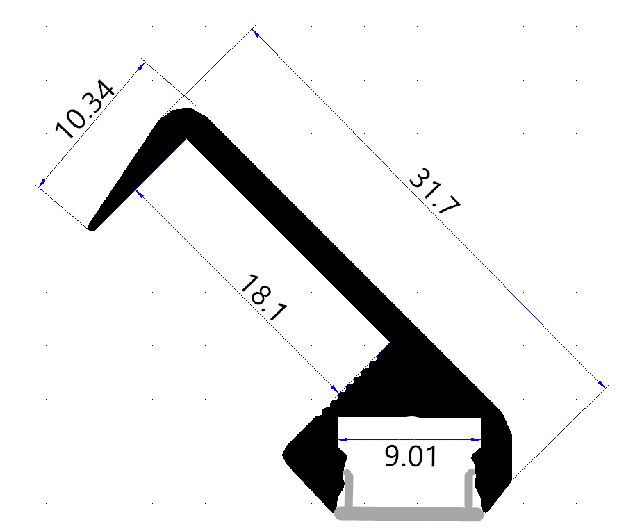 Durable T Shape Aluminum LED Profile LIght For Baseboard Lights
