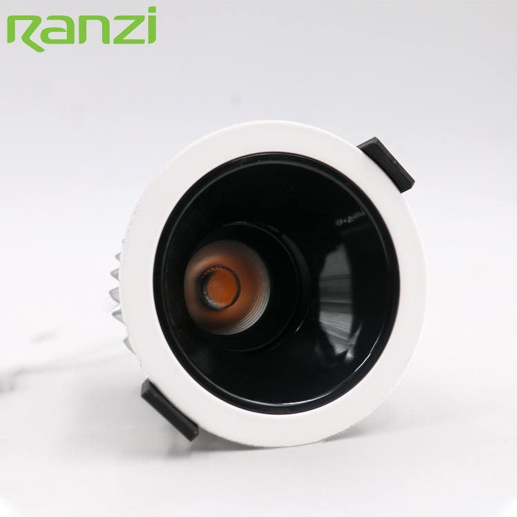 Super Market Commercial Ceiling Spotlight Aluminum Recessed Anti Glare Adjustable 12W COB LED Downlight
