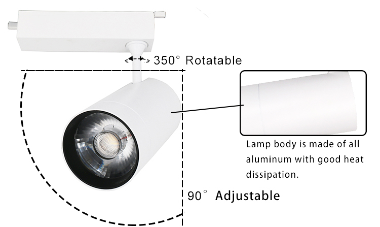 Hot Sale Commercial Professional Spot Lighting Aluminum LED Track Light