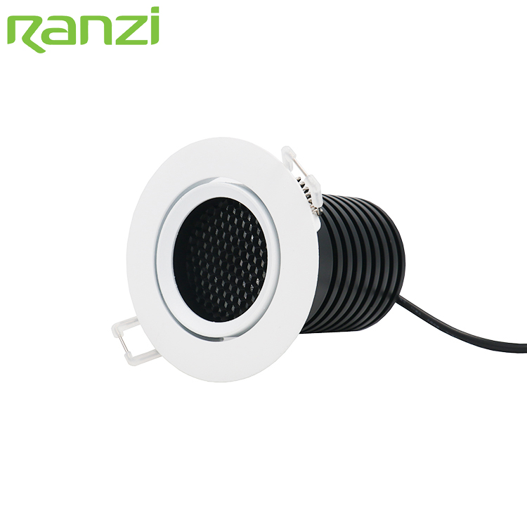 Hotel Professional Commercial Indoor Down Light 10W Recessed Aluminum Adjustable COB LED Downlight