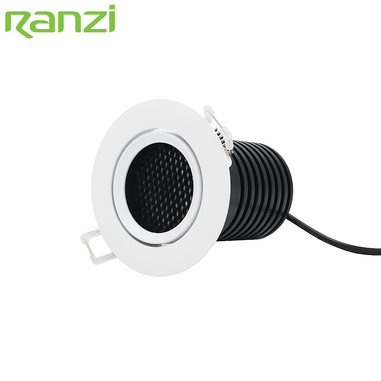 Hotel Professional Commercial Indoor Down Light 10W Recessed Aluminum Adjustable COB LED Downlight