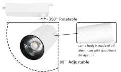 Indoor Commercial Office Ceiling Spot Lighting Track Rail System LED Track Light