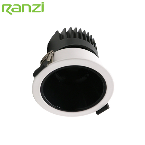 Super Market Commercial Ceiling Spotlight Aluminum Recessed Anti Glare Adjustable 12W COB LED Downlight