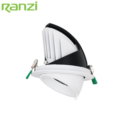 High Quality Jewelry Store Indoor Ceiling Spotlights Aluminum Recessed Adjustable Anti Glare COB LED Down Light