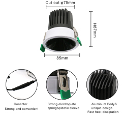 New Arrival Commerical Ceiling Spot Lighting Aluminum Housing Recessed LED Down Light