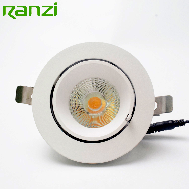 Showroom Flexible Round Type High LM Aluminum Body Spot Light 25W 30W 35W Adjustable Ring LED Recessed Down Light