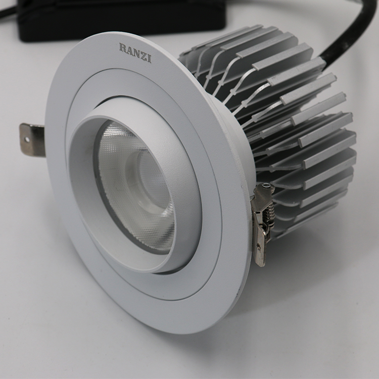 2021 New Arrival 4.5 Inch 35W Round Shape Antiglare COB LED Concealed Down Spot Light For Hotel